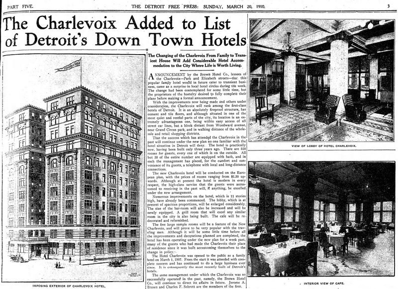 New Art Theatre - 1910 Article On Charlevoix Hotel